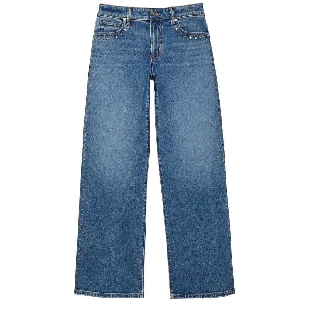 VS Pink Jeans Studded Wide-Leg - Picture 7 of 8